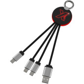 SCX.design C16 kabel met oplichtende ring - Rood/Zwart