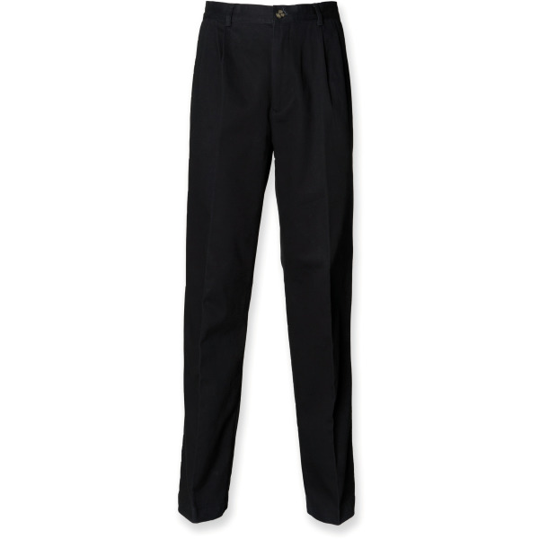 Men's 65/35 Flat Fronted Chino Trousers