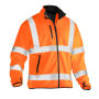 Jobman 5101 Hi-vis light softshell jacket oranje xs