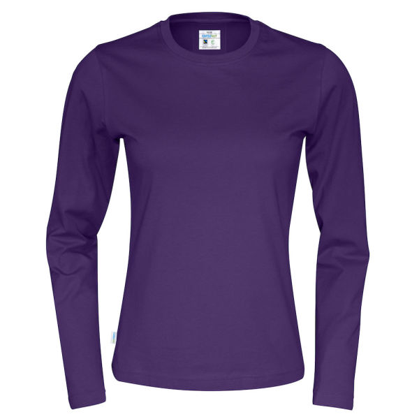 T-Shirt Long Sleeve Lady Purple XXL (GOTS)