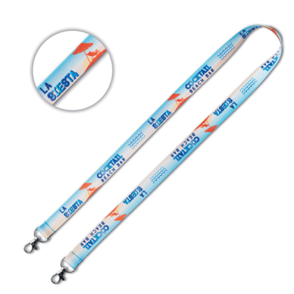 sublimation lanyard with 2 metal hooks. 8 days delivery*