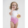 Baby Dips Bodysuit - White/Bubble Gum Pink