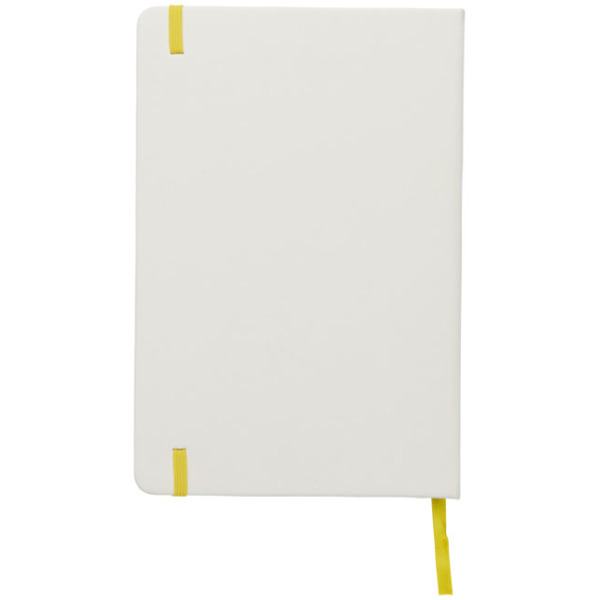 Spectrum A5 notitieboek met gekleurde sluiting - Wit/Geel