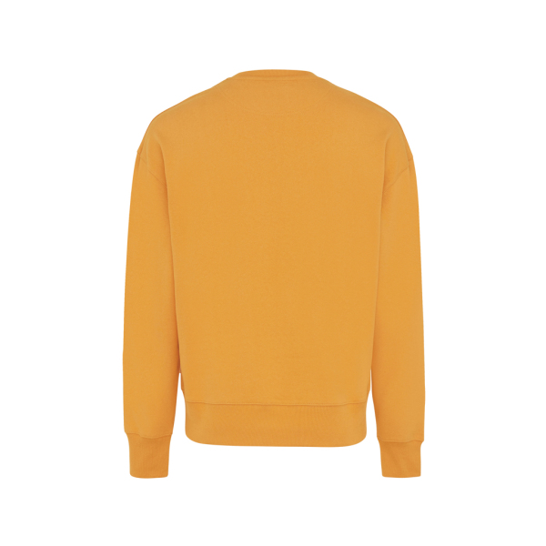 Iqoniq Kruger gerecycled katoen relaxed sweater, sundial oranje