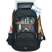 Ibira 15.6" laptop en tablet rugzak 24L - Zwart/Oranje