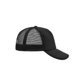 MB070 5 Panel Polyester Mesh Cap - black - one size