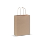 Paper bag with twisted handles 90g/m² 18x8x22cm - Brown