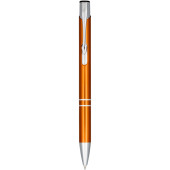 Moneta geanodiseerde aluminium balpen met klikmechanisme - Oranje