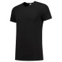 T-shirt Elastaan Fitted V Hals 101012 Black XS