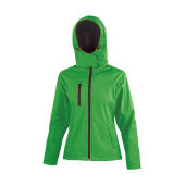 Ladies TX Performance Hooded Softshell Jacket - Vivid Green/Black - XS (8)