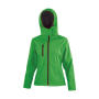 Ladies TX Performance Hooded Softshell Jacket - Vivid Green/Black - L (14)