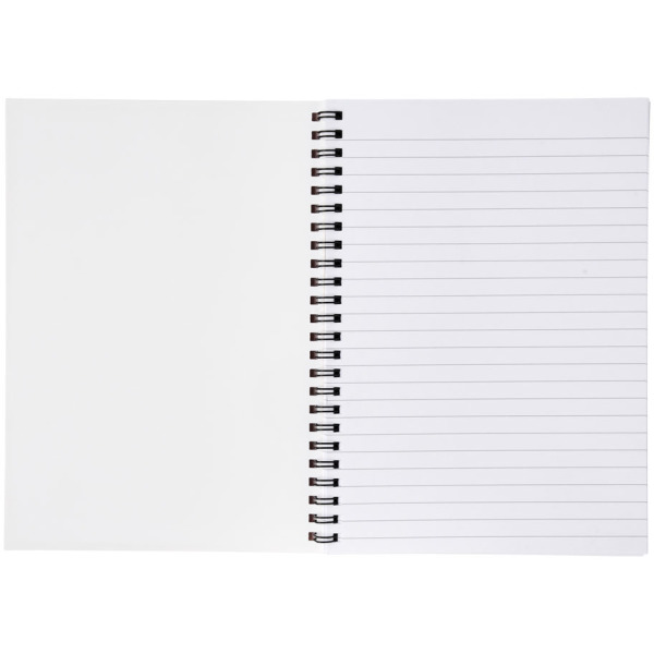 Desk-Mate® A4 notitieboek met synthetische omslag - Wit/Zwart