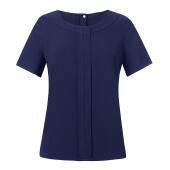Ladies Verona Short Sleeve Shirt, Navy, 8, Brook Taverner