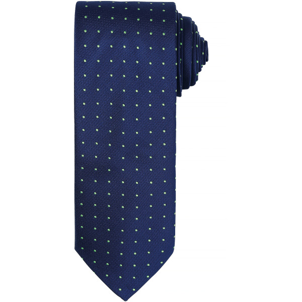 MICRO DOT TIE Navy / Lime One Size