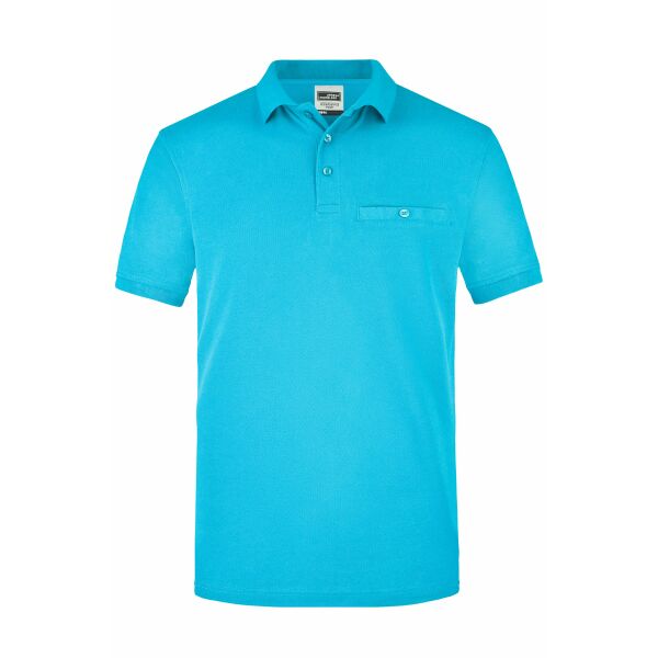 Men´s Workwear Polo Pocket - turquoise - XXL