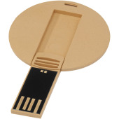 Ronde afbreekbare USB - Kraft bruin - 1GB