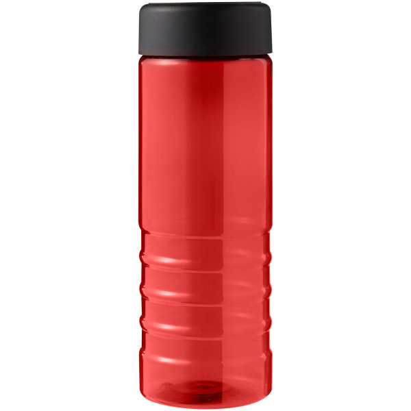H2O Active® Eco Treble 750 ml screw cap water bottle - Red/Solid black