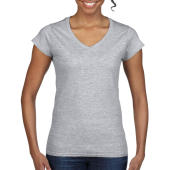 Gildan Ladies Softstyle® V-Neck T-Shirt - Sport Grey - 2XL