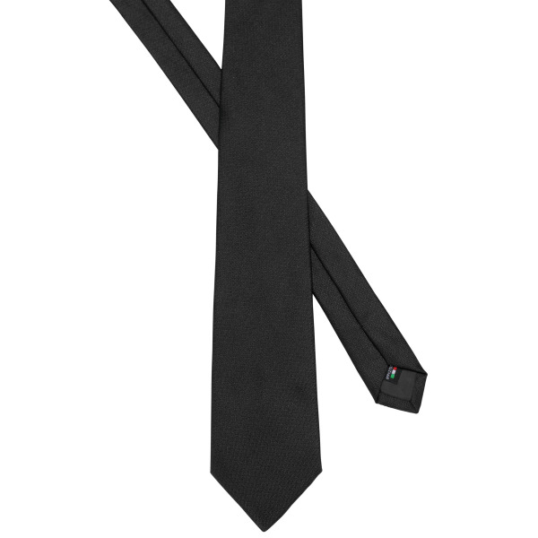Zijden jacquard-stropdas heren Black One Size