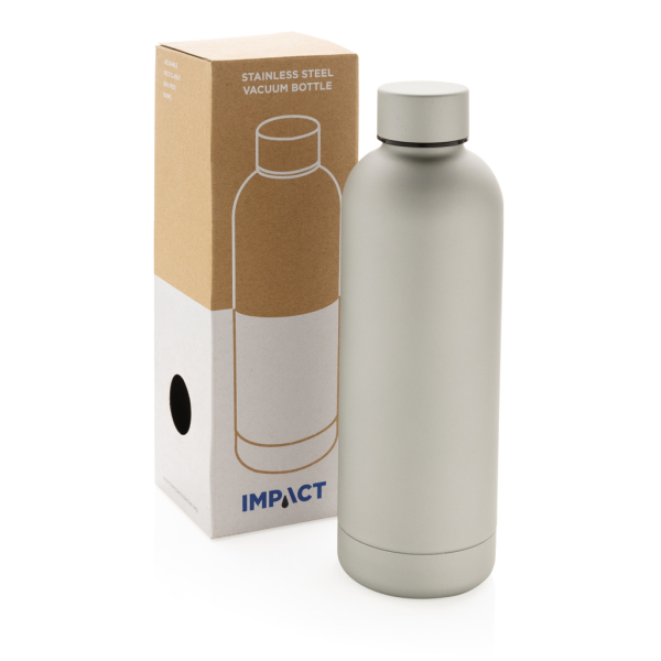 Impact stainless steel double wall vacuum bottle, silver