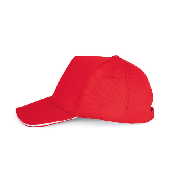 5-Panel-Kappe - Sandwichschirm Red / White One Size