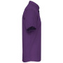 Overhemd in onderhoudsvriendelijk polykatoen-popeline korte mouwen heren Purple XS