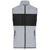 Men's Fleece Vest - light-melange/black - M