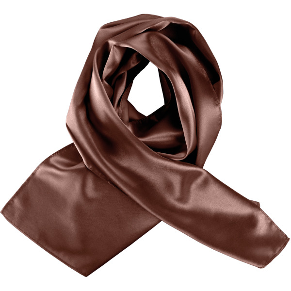 Satijnen sjaal Chocolate One Size