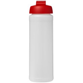 Baseline® Plus 750 ml sportflaska med uppfällbart lock - Transparent/Röd