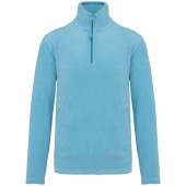 Enzo > Zip neck microfleece jacket Cloudy blue heather 4XL