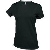 Ladies' short-sleeved crew neck T-shirt Black XXL