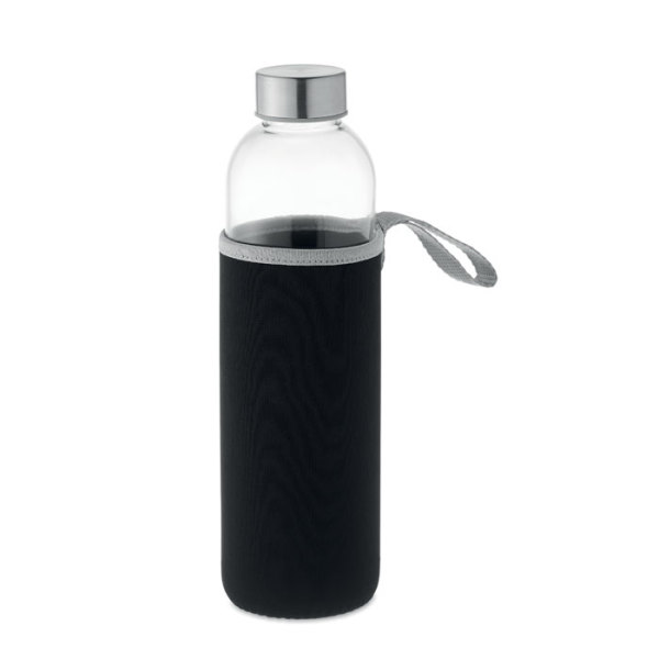 Glass water bottle in pouch 750ml UTAH LARGE