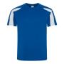 AWDis Cool Contrast Wicking T-Shirt, Royal Blue/Arctic White, L, Just Cool