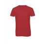 B&C Triblend V-neck T Men, Red, M
