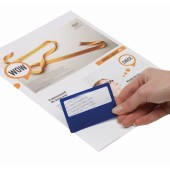 Loep SUPPORT in handig creditcard-formaat blauw