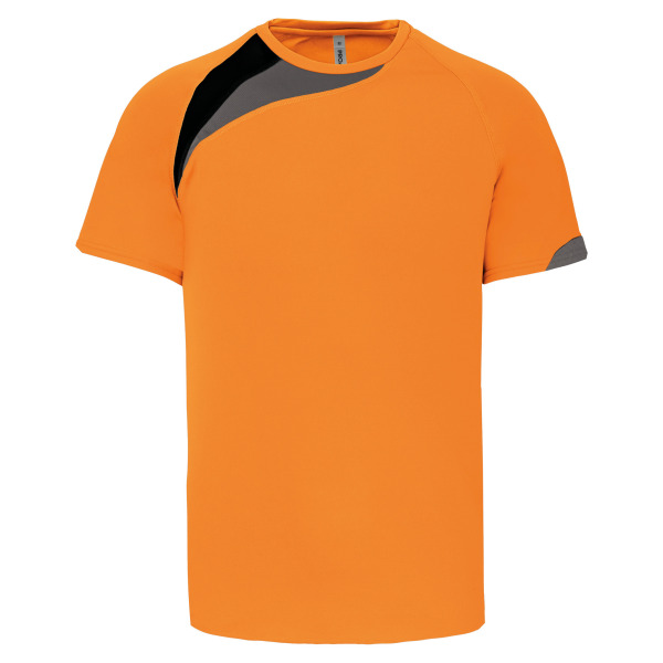 Sportshirt KORTE MOUWEN VOLWASSENE Orange / Black / Storm Grey XS