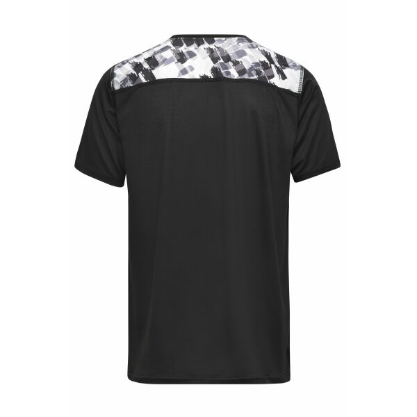 Men's Sports Shirt - black/black-printed - XXL