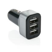 3.1A autolader met 3 USB poorten, zwart 3.1A autolader met 3 USB poorten, zwart