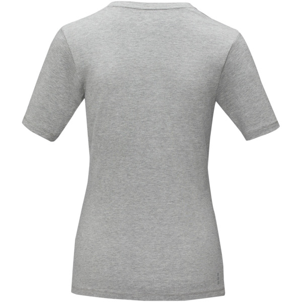 Kawartha short sleeve women's GOTS organic V-neck t-shirt - Grey melange - S