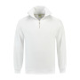 L&S Sweater Zip white 3XL