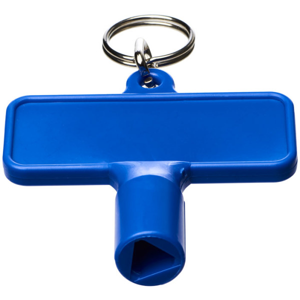 Maximilian rechthoekige hulpsleutel sleutelhanger 8mm - Blauw