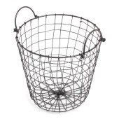 Iron Basket Black with Iron Handles Iron Basket Black with Iron Handles