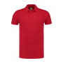 L&S Polo Fit SS red L