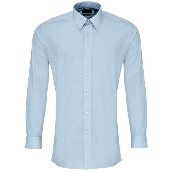 Long Sleeve Fitted Poplin Shirt