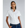 Women's Tailored Fit Premium Oxford Shirt SSL - White - 5XL