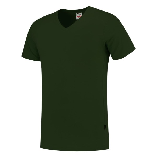 T-shirt V Hals Fitted 101005 Bottlegreen 3XL