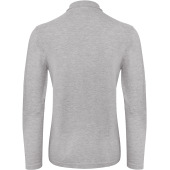 ID.001 Men's long-sleeve polo shirt Heather Grey 3XL