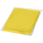 Ziva wegwerp regenponcho met opbergtasje - Geel