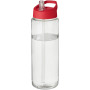 H2O Active® Vibe 850 ml sportfles met tuitdeksel - Transparant/Rood