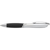 Balpen, blauwschrijvend met grip en clip. Balpen, blauwschrijvend met grip en clip.